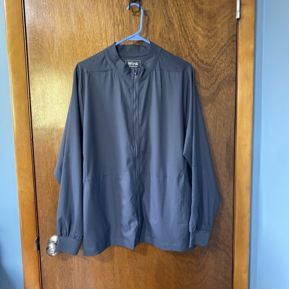 Wink Boundless Women's Scrub Jacket Gray Solid Medical Uniform Size XL